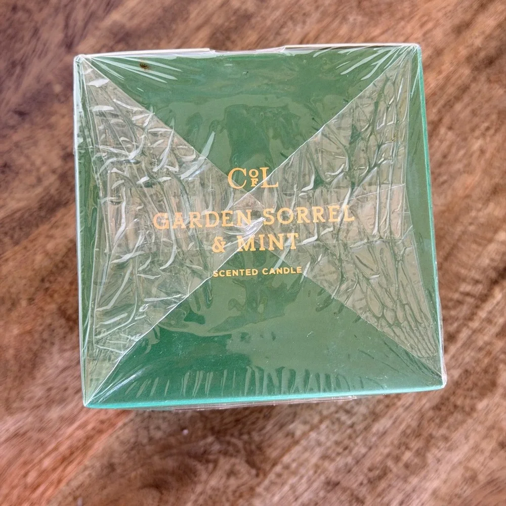 Clintons London Garden Sorrel & Mint Scented Candle Sealed Green Home Fragrance‎